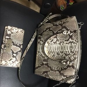 Michael Kors Snake Skin with matching wallet